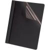 Oxford Linen Clear Front Report Covers, Letter Size, Black, 5 Pack (50406)(Black)