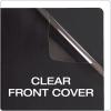 Oxford Linen Clear Front Report Covers, Letter Size, Black, 5 Pack (50406)(Black)
