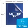 Oxford Linen Clear Front Report Covers, Letter Size, Black, 5 Pack (50406)(Navy)