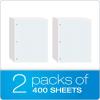 Oxford Loose Leaf Paper, Filler Paper Notebook Paper, 8-1/2″ x 11″, Graph Rule (4×4), 3-Hole Punched, 800 Sheets for 3 Ring Binders, 2 Packs of 400, White (62333)