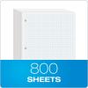Oxford Loose Leaf Paper, Filler Paper Notebook Paper, 8-1/2″ x 11″, Graph Rule (4×4), 3-Hole Punched, 800 Sheets for 3 Ring Binders, 2 Packs of 400, White (62333)