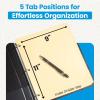 Oxford Manila Index Dividers – Durable 3 Ring Binder Dividers with 5 Tabs 1/5 Cut – Made from 10% Recycled Fiber – Ideal for Organizing Office, School, and Home Documents – Letter Size – 250 Count