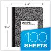 Oxford Marble Composition Book, 9 3/4 X 7 1/2 Inches, Wide Rule, Paperback, 100 Sheets, White (63795)(Single Book)