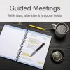 Oxford Meeting Notebook, Undated, Customizable Work Notes, Spiral Bound, Black Cover, Heavyweight 32 lb. White Paper, 7.5″ x 10″, 160 Pages (63830)