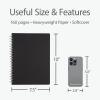 Oxford Meeting Notebook, Undated, Customizable Work Notes, Spiral Bound, Black Cover, Heavyweight 32 lb. White Paper, 7.5″ x 10″, 160 Pages (63830)