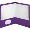 Oxford Metallic Two-Pocket Folders, Teal, Letter Size, 25 per Box (5049561)(Purple)