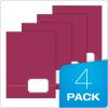 Oxford Monogram Executive Twin Pocket Folders, Letter Size, Black with Gold Foil Trim, 4 Pack (04161EE), 9″ x 11 7/8″(Burgundy/Gold)
