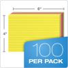 Oxford Neon Index Cards, 4″ x 6″, Ruled, Assorted Colors, 100 Per Pack (99755EE)(4 x 6)