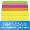 Oxford Neon Index Cards, 4″ x 6″, Ruled, Assorted Colors, 100 Per Pack (99755EE)(4 x 6)