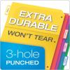 Oxford Plastic 2 Pocket Binder Dividers, 8 Tab 1/8 Cut, Multicolor Large Tab Set, Insertable Dividers with Paper Inserts, Letter Size, 3 Sets (89603)(5 Tab)