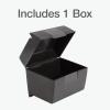 Oxford Plastic Index Card Box, 5 x 8 Inches, 500 Card Capacity, Black (01581)(5 x 8)