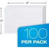 Oxford Primary Ruled Index Cards, 5 x 8 Inches, White, Lined on Front, Blank on Back, Kids Handwriting Practice Cards, Pre-K, K-2, 100 Count (46002)(5 x 8 Inches)
