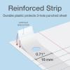 Oxford Reinforced Filler Paper, 8 x 10.5 Inch, Wide Rule, 3 Hole Punched, Lined Loose Leaf Paper for Ring Binders, 100 Sheets, White (1002098)