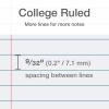 Oxford Reinforced Filler Paper, 8.5 x 11 Inch, College Rule, 3 Hole Punched, Lined Loose Leaf Paper for Ring Binders, 100 Sheets, White (1002097)