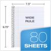 Oxford Spiral Composition Notebooks, 4 Pack, Wide Ruled Paper, 9-3/4 x 7-1/2 Inches, 80 Sheets, Assorted Pastel Covers (64946)