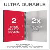 Oxford Spiral Notebook 3 Pack, 1 Subject, Wide Rule Journal, Durable Plastic Covers, 1 Pocket, 8.5 x 11 Inches, 100 Sheets, Red, Green, Blue (89802)