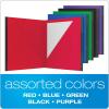 Oxford Two Pocket Folders, Plastic Folders with Reinforced Edges, Letter Size, Red, Blue, Green, Black, Purple, 5 Per Pack (89114)