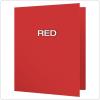 Oxford Two-Pocket Folders w/Fasteners, Blue, Letter Size, 25 per box (57702)(Red)