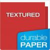 Oxford Two-Pocket Folders w/Fasteners, Blue, Letter Size, 25 per box (57702)(Red)