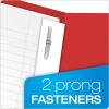 Oxford Two-Pocket Folders w/Fasteners, Blue, Letter Size, 25 per box (57702)(Red)