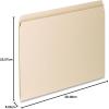Pendaflex 752 File Folders, Straight Cut, Top Tab, Letter, Manila (Box of 100), Natural(Letter)