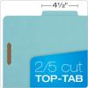 Pendaflex Classification Folders, Standard, 3 Dividers, Embedded Fasteners, 2/5 Cut Tab, Dark Green, Letter, 10/BX (24097)(Blue)