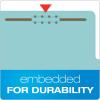 Pendaflex Classification Folders, Standard, 3 Dividers, Embedded Fasteners, 2/5 Cut Tab, Dark Green, Letter, 10/BX (24097)(Blue)