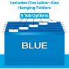 Pendaflex Desktop File with 5 Blue Letter Size Hanging File Folders – Portable File Organizer w/Tabs & Inserts – 12 1/4 x 6 x 9 1/2 Granite Finish Plastic File Box – Fits Desktop and Drawers – 1 Unit(Granite)