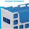 Pendaflex Desktop File with 5 Blue Letter Size Hanging File Folders – Portable File Organizer w/Tabs & Inserts – 12 1/4 x 6 x 9 1/2 Granite Finish Plastic File Box – Fits Desktop and Drawers – 1 Unit(Granite)