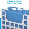 Pendaflex Desktop File with 5 Blue Letter Size Hanging File Folders – Portable File Organizer w/Tabs & Inserts – 12 1/4 x 6 x 9 1/2 Granite Finish Plastic File Box – Fits Desktop and Drawers – 1 Unit(Granite)