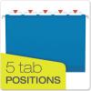 Pendaflex Extra Capacity Hanging File Folders, Letter Size, Reinforced, 2 Inch Expansion, Assorted Colors, 25 Per Box (4152X2 ASST)(Blue)