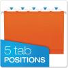 Pendaflex Extra Capacity Hanging File Folders, Letter Size, Reinforced, 2 Inch Expansion, Assorted Colors, 25 Per Box (4152X2 ASST)(Orange)