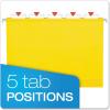 Pendaflex Extra Capacity Hanging File Folders, Letter Size, Reinforced, 2 Inch Expansion, Assorted Colors, 25 Per Box (4152X2 ASST)(Yellow)