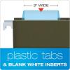 Pendaflex® Hanging File Folder Plastic Tabs, Clear, Pack Of 25(Blue)