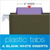 Pendaflex® Hanging File Folder Plastic Tabs, Clear, Pack Of 25(Violet)
