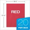 Pendaflex Oxford Tri-Fold Pocket Folders, Letter Size, Red, Interior Business Card Holder, 20 Per Box (59811) 2