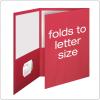 Pendaflex Oxford Tri-Fold Pocket Folders, Letter Size, Red, Interior Business Card Holder, 20 Per Box (59811) 2