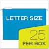 Pendaflex Recycled Hanging Folders, Letter Size, Navy, 1/5 Cut, 25/BX (81615EE)(Blue)