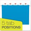 Pendaflex Recycled Hanging Folders, Letter Size, Navy, 1/5 Cut, 25/BX (81615EE)(Blue)