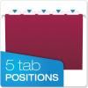 Pendaflex Recycled Hanging Folders, Letter Size, Navy, 1/5 Cut, 25/BX (81615EE)(Burgundy)