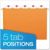 Pendaflex Recycled Hanging Folders, Letter Size, Navy, 1/5 Cut, 25/BX (81615EE)(Orange)