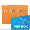 Pendaflex Recycled Hanging Folders, Letter Size, Navy, 1/5 Cut, 25/BX (81615EE)(Orange)
