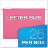 Pendaflex Recycled Hanging Folders, Letter Size, Navy, 1/5 Cut, 25/BX (81615EE)(Pink)