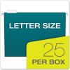 Pendaflex Recycled Hanging Folders, Letter Size, Navy, 1/5 Cut, 25/BX (81615EE)(Teal)