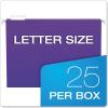 Pendaflex Recycled Hanging Folders, Letter Size, Navy, 1/5 Cut, 25/BX (81615EE)(Violet)