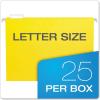Pendaflex Recycled Hanging Folders, Letter Size, Navy, 1/5 Cut, 25/BX (81615EE)(Yellow)