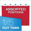 Pendaflex Reinforced Hanging Folders, Letter Size, Assorted Colors 1/5 Cut, Tabs and Inserts, 25 Per Box (41522AMZ)(Classic)