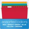 Pendaflex Reinforced Hanging Folders, Letter Size, Assorted Colors 1/5 Cut, Tabs and Inserts, 25 Per Box (41522AMZ)(Classic)