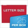 Pendaflex Reinforced Hanging Folders, Letter Size, Assorted Colors 1/5 Cut, Tabs and Inserts, 25 Per Box (41522AMZ)(Classic)