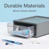 Pendaflex Stackable Drawer, Durable Plastic, Silicon Handles, Tinted Drawers, Double, Gray, 9″ x 7″ x 3.5″, Medium, 1 Piece (41793)(Medium  Single)